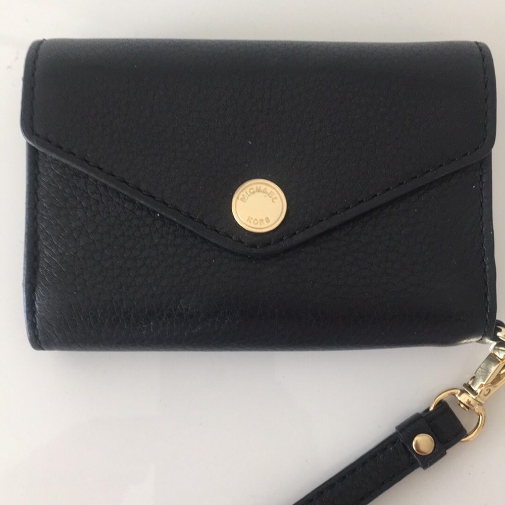 NEW Michael kors wristlet wallet black leather